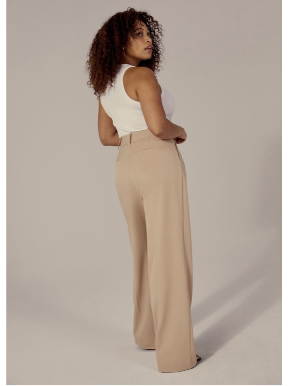 Women's Favorite Daughter the favorite pant Beige Wide Leg Pants Size 6 - Picture 2 of 10